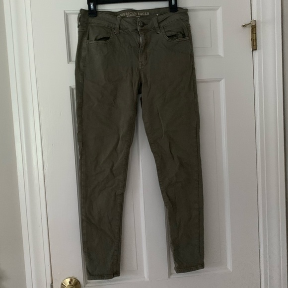 Green American Eagle Jeggings - Picture 1 of 3